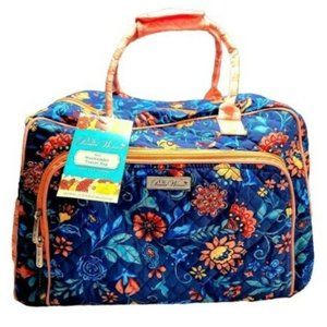 NEW Pioneer Woman Weekender Bag Mazie Blue Floral Quilted Travel Shoulder Tote